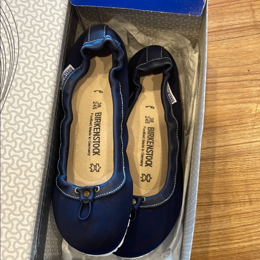 Birkenstock Women's Blue Canvas Shoes- size 38 (Birk) 7.5/8. NEW WITH TAG
